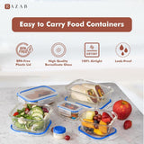 Razab 35 Pc Set Glass Food Storage Containers with Lids - Meal Prep Airtight Bento Boxes BPA - Free 100% Leak Proof (15 lids,15 glass &amp; 5 Plastic Sauce/Dip Containers) - Homesidy.com