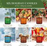 Winter Candle Gift Set, 4 Pack 7 oz Soy Scented Candles for Home, Christmas, Holiday &amp; Birthday Gifts for Women &amp; Men, Includes Hello Winter, Pine &amp; Cedarwood, Hot Cocoa, and Vanilla Cupcake - Homesidy.com