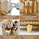 fanado 360° Rotate Makeup Brush Holder Organizer, Makeup Organizers Countertop, Makeup organization and Skincare Storage for Vanity, Desktop, Bathroom (White) - Homesidy.com