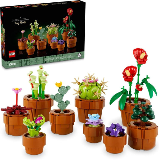 LEGO Botanicals Tiny Plants - Artificial, Fake Indoor Plant Building Set for Home, Kitchen, Desk Decoration, Adults Ages 18 - Gift for Birthdays - 10329 - Homesidy.com