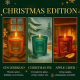 Balsam Cedar Candle, 10oz Soy Scented Candle for Home, Christmas Birthday &amp; Holiday Gifts for Women &amp; Men, Long Lasting 50 Hour Clean Non - Toxic Burn, Elegant Winter &amp; Christmas Festive Home Decor - Homesidy.com