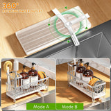 Cisily Black Sponge Holder for Kitchen Sink, Sink Caddy Organizer with High Brush Holder, Kitchen Countertop Organizers and Storage Essentials, Rustproof 304 Stainless Steel, Soap Dispenser Organize - Homesidy.com