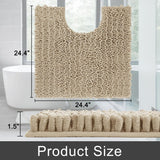 Yimobra Bathroom Rugs Non Slip Washable - Ultra Soft Absorbent Chenille Bath Mat, Quick Dry Shaggy Floor Carpet for Tub Shower, Gray Home Decor Accessories, 24x17 Inch - Homesidy.com