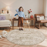 Soalmost Washable Area Rug 8x10, Large Soft Rugs for Living Room Vintage Beige Carpet 8x10 Area Rugs for Bedroom Dining Room Non - Slip Stain Resistant Under Table Rug - Homesidy.com