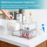Vtopmart 4 Pack Small Clear Stackable Storage Drawers,Acrylic Bathroom Makeup Organizer,Plastic Storage Bins For Vanity, Undersink, Kitchen Cabinets, Pantry, Home Organization - Homesidy.com