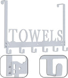 Kuhome Over The Door Hooks, Towel Holder for Bathroom, Door Mount Towel Rack Towel Hooks for Bedroom Beach Towels Bathrobe Wall Mount Hang on The Door Cabinet Cupboard Metal Sandblasted (Black) - Homesidy.com