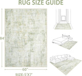 Area Rugs 6x9 Living Room: Washable Rug Modern Abstract Large Rug Soft Non Slip Neutral Rugs Stain Resistant Indoor Carpet for Bedroom Kitchen Dining Room Table Nursery Home Office Rugs(Beige,6x9) - Homesidy.com