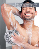 MTDLYICE Loofah Sponge, XXL Large Loofah 100g 4 Pack, Bath Sponge Soft Mesh Shower Loofah for Men, Body Scrub, Shower Pouf Bath Accessories, for Body Wash, Soap (Blue Gray) - Homesidy.com