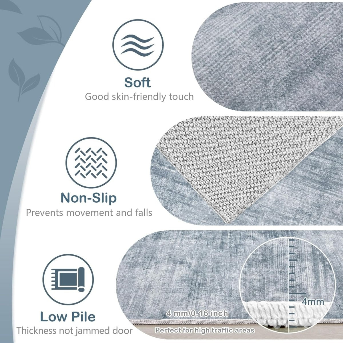 Area Rugs 6x9 Living Room: Washable Rug Modern Abstract Large Rug Soft Non Slip Neutral Rugs Stain Resistant Indoor Carpet for Bedroom Kitchen Dining Room Table Nursery Home Office Rugs(Beige,6x9) - Homesidy.com