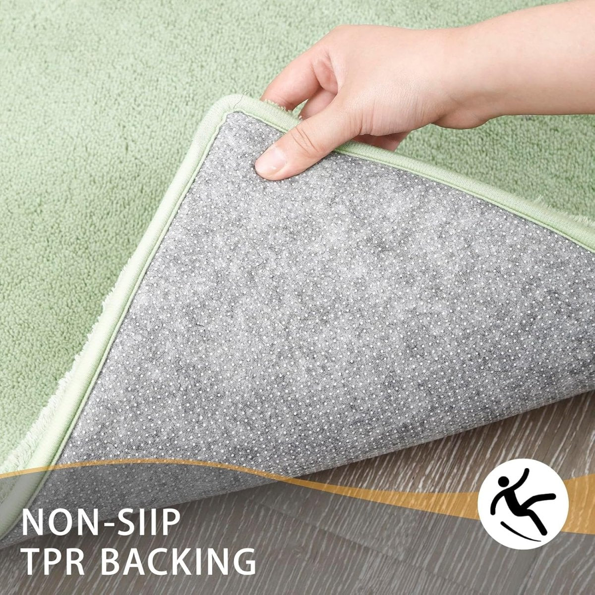 MINIDEAR Bathroom Rugs 24x17 Light Grey - Thick Elastic Foam Bath Mat, Ultra Soft &amp; Plush Fluffy, Non - Slip, Quick Dry, Absorbent Washable Floor Microfiber Mat for Tub, Home Decor Accessories - Homesidy.com