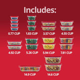 Rubbermaid 16 - Piece BPA - Free Plastic Food Storage Set, Red Vented Lids - Microwave, Dishwasher Safe: Perfect for Meal Prep, Leftovers, and Kitchen Organization - Homesidy.com