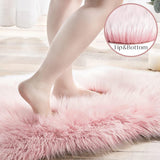Ashler Faux Fur Rug, Fluffy White Small Sheepskin Rug, Ultra Soft 2x3 Ft Mat, Machine Washable Shag Mats, Nursery Throw for Bed, Living, Kids Room - Homesidy.com