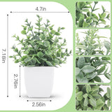 Der Rose 4 Pack Fake Plants Mini Artificial Greenery Potted Plants for Home Decor Indoor Office Table Room Farmhouse Bathroom Decor - Homesidy.com