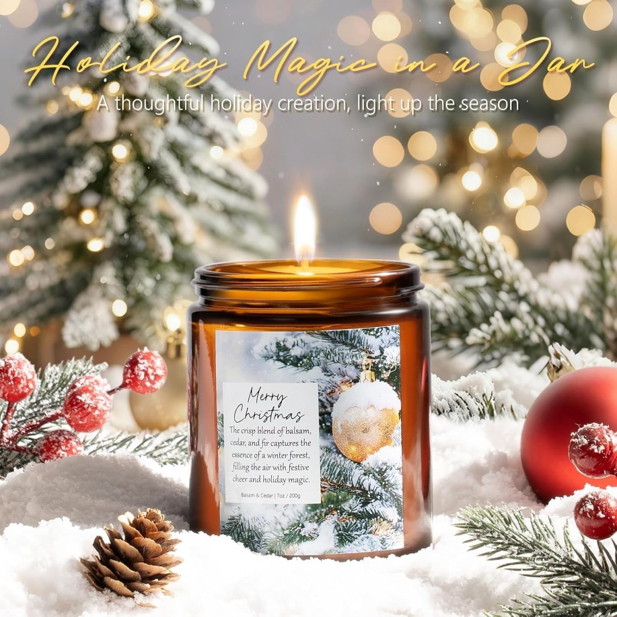Christmas Candles Set, 4 Pack Xmas Scented Candles for Women, Winter Soy Candle for Home Scented Holiday Candle Gift Set, Christmas Gifts for Women Men Best Friends - Christmas Tree/Spice/Eve/Cookie - Homesidy.com