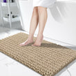 Yimobra Bathroom Rugs Non Slip Washable - Ultra Soft Absorbent Chenille Bath Mat, Quick Dry Shaggy Floor Carpet for Tub Shower, Gray Home Decor Accessories, 24x17 Inch - Homesidy.com