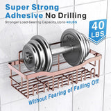 EUDELE Adhesive Shower Caddy, 5 Pack Rustproof Stainless Steel Bath Organizers With Large Capacity, No Drilling Shelves for Bathroom Storage &amp; Home Decor - Homesidy.com