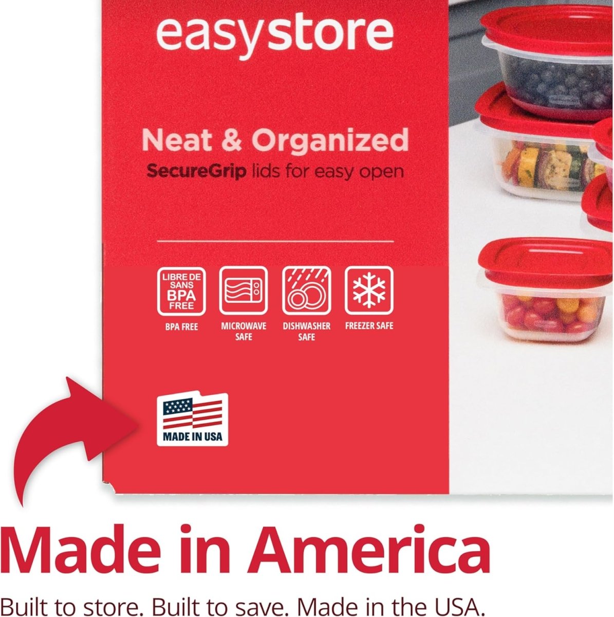 Rubbermaid 16 - Piece BPA - Free Plastic Food Storage Set, Red Vented Lids - Microwave, Dishwasher Safe: Perfect for Meal Prep, Leftovers, and Kitchen Organization - Homesidy.com