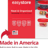 Rubbermaid 16 - Piece BPA - Free Plastic Food Storage Set, Red Vented Lids - Microwave, Dishwasher Safe: Perfect for Meal Prep, Leftovers, and Kitchen Organization - Homesidy.com