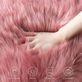 Ashler Faux Fur Rug, Fluffy White Small Sheepskin Rug, Ultra Soft 2x3 Ft Mat, Machine Washable Shag Mats, Nursery Throw for Bed, Living, Kids Room - Homesidy.com