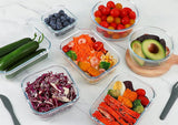 M MCIRCO 24 - Piece Glass Food Storage Containers with Upgraded Snap Locking Lids,Glass Meal Prep Containers Set - Airtight Lunch Containers, Microwave, Oven, Freezer and Dishwasher - Homesidy.com