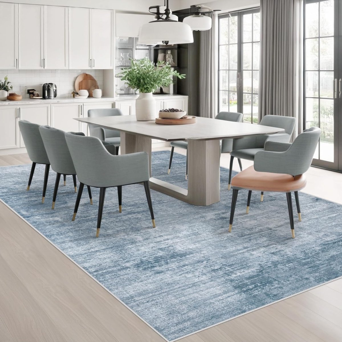 Area Rugs 6x9 Living Room: Washable Rug Modern Abstract Large Rug Soft Non Slip Neutral Rugs Stain Resistant Indoor Carpet for Bedroom Kitchen Dining Room Table Nursery Home Office Rugs(Beige,6x9) - Homesidy.com