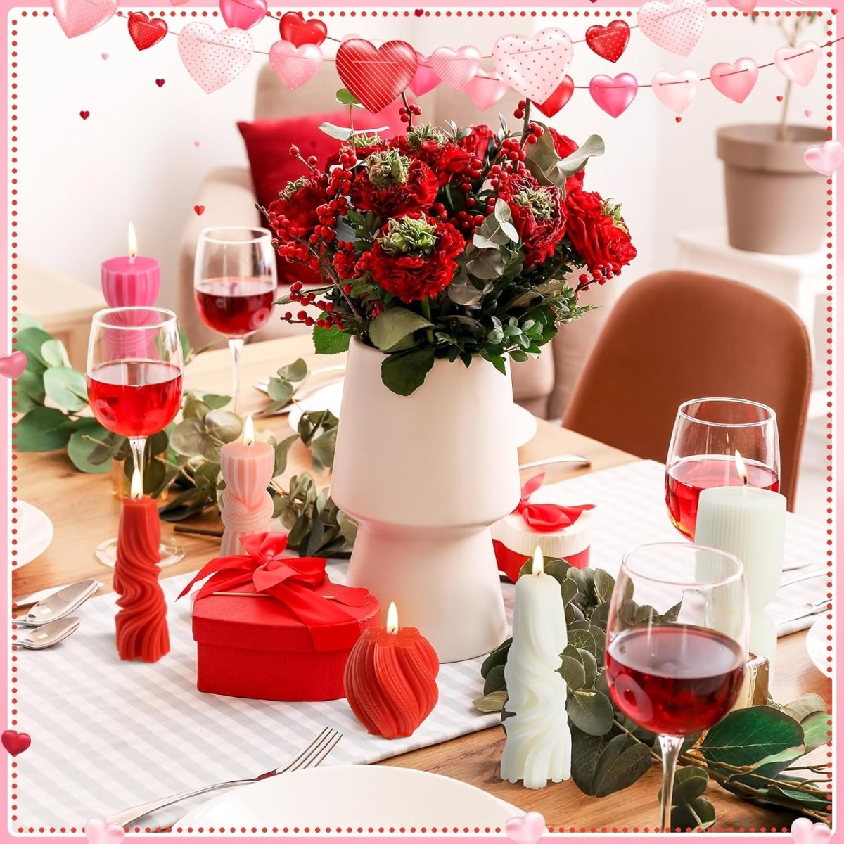 Threlaco 6 Pcs Pillar Candles Modern Aesthetic Ribbed Decorative Candle Set Cute Soy Wax Scented Ribbed Decor for Home(White,2.36 - 6.89 Inch) - Homesidy.com