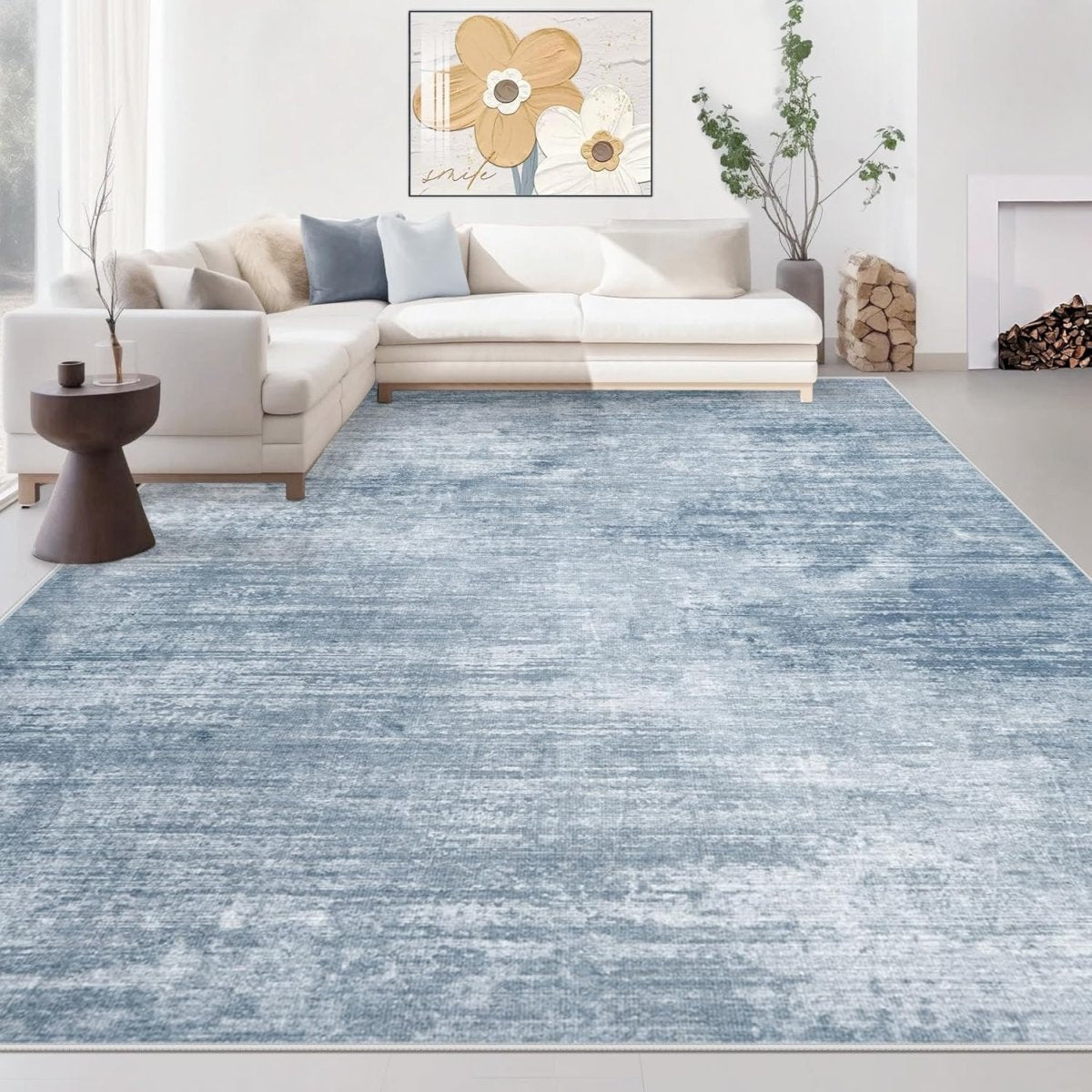 Area Rugs 6x9 Living Room: Washable Rug Modern Abstract Large Rug Soft Non Slip Neutral Rugs Stain Resistant Indoor Carpet for Bedroom Kitchen Dining Room Table Nursery Home Office Rugs(Beige,6x9) - Homesidy.com