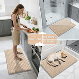 Yimobra Bathroom Rugs Non Slip Washable - Ultra Soft Absorbent Chenille Bath Mat, Quick Dry Shaggy Floor Carpet for Tub Shower, Gray Home Decor Accessories, 24x17 Inch - Homesidy.com