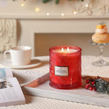 Frosted Cranberry Luxury Scented Candles - 19oz, 88hr Burn Time, Perfect Christmas Gifts for Women - Homesidy.com