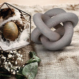 Yalikop 3 Link Wood Knot Decor - Hand Carved Coffee Table Decoration, Boho Chain Link Decor, Modern Shelf, Rustic Objects for Home Living Room Bedroom(White) - Homesidy.com