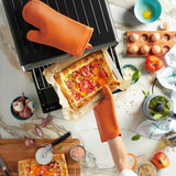 KITCHENAID Ribbed Soft Silicone Oven Mitt 2 - Pack Set, 7.5&34;x13&34;, Milkshake - Homesidy.com