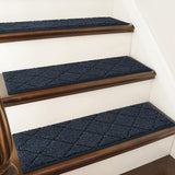 COSY HOMEER Edging Stair Treads Non - Slip Carpet Mat 28inX9in Indoor Stair Runners for Wooden Steps, Edging Stair Rugs for Kids and Dogs, 100% Polyester TPE Backing (15pc, Beige) - Homesidy.com