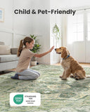 AMADA HOMEFURNISHING 8x10 Washable Area Rug, Low - Profile Large Area Rug with Non - Slip Backing &amp; Durable Edge Binding, Vintage Large Rugs for Living Room, Bedroom, Dinning Room - Homesidy.com