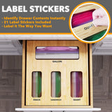 SpaceAid Bag Storage Organizer for Kitchen Drawer, Bamboo Organizer, Compatible with Gallon, Quart, Sandwich and Snack Variety Size Bag (1 Box 4 Slots) - Homesidy.com