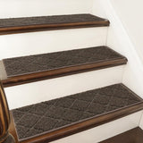 COSY HOMEER Edging Stair Treads Non - Slip Carpet Mat 28inX9in Indoor Stair Runners for Wooden Steps, Edging Stair Rugs for Kids and Dogs, 100% Polyester TPE Backing (15pc, Beige) - Homesidy.com