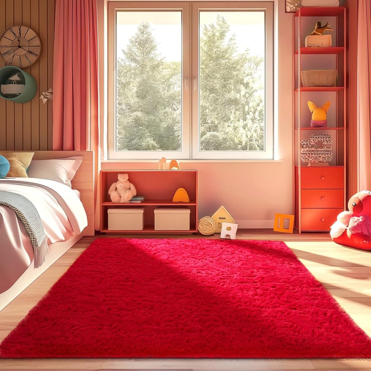 Ophanie Area Rugs for Living Room Bedroom, Upgrade Non - Slip Fluffy Soft Grey Shag Carpet, Indoor Floor Gray 4x6 Fuzzy Shaggy Living Room Plush Rug for Kids Home Dorm Decor Aesthetic - Homesidy.com