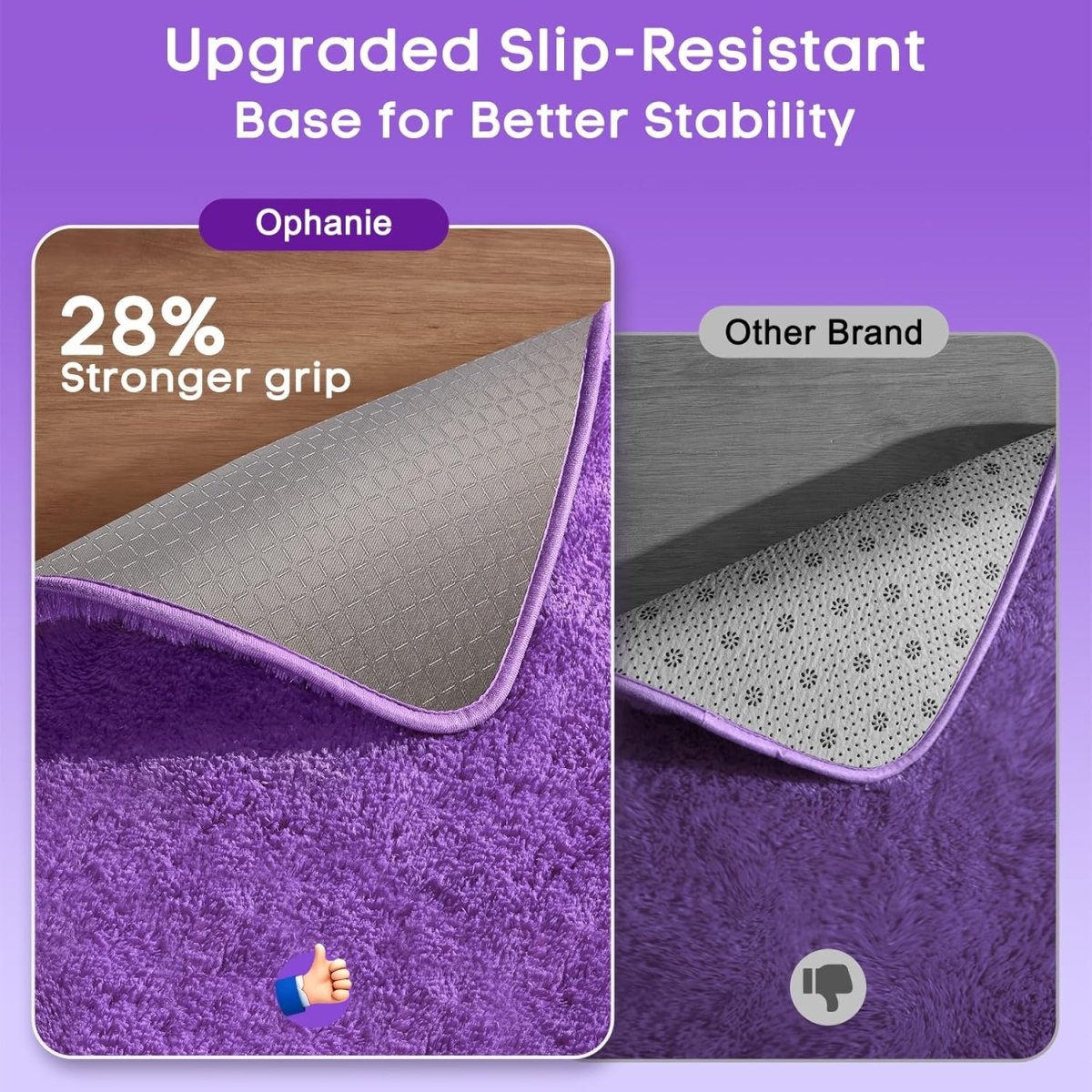Ophanie Area Rugs for Living Room Bedroom, Upgrade Non - Slip Fluffy Soft Grey Shag Carpet, Indoor Floor Gray 4x6 Fuzzy Shaggy Living Room Plush Rug for Kids Home Dorm Decor Aesthetic - Homesidy.com