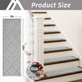COSY HOMEER Edging Stair Treads Non - Slip Carpet Mat 28inX9in Indoor Stair Runners for Wooden Steps, Edging Stair Rugs for Kids and Dogs, 100% Polyester TPE Backing (15pc, Beige) - Homesidy.com