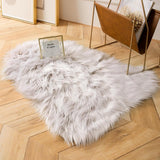 Ashler Faux Fur Rug, Fluffy White Small Sheepskin Rug, Ultra Soft 2x3 Ft Mat, Machine Washable Shag Mats, Nursery Throw for Bed, Living, Kids Room - Homesidy.com