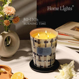 HomeLights Scented Candles for Women &amp; Men, 18oz Candle Jars Aromatherapy 4 - Wick Candle, Ideal for Rustic Modern Home Decor and Gifts, Blueberry Cheesecake - Homesidy.com
