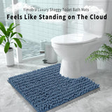 Yimobra Bathroom Rugs Non Slip Washable - Ultra Soft Absorbent Chenille Bath Mat, Quick Dry Shaggy Floor Carpet for Tub Shower, Gray Home Decor Accessories, 24x17 Inch - Homesidy.com