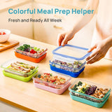 Vtopmart 5Pack 22oz Glass Storage Containers with Lids, Glass Meal Prep Food Container Sets with Snap Airtight Lids for Microwave, Oven, Freezer and Dishwasher, Grey - Homesidy.com