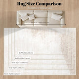 Area Rugs 6x9 Living Room: Washable Rug Modern Abstract Large Rug Soft Non Slip Neutral Rugs Stain Resistant Indoor Carpet for Bedroom Kitchen Dining Room Table Nursery Home Office Rugs(Beige,6x9) - Homesidy.com