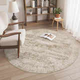 Soalmost Washable Area Rug 8x10, Large Soft Rugs for Living Room Vintage Beige Carpet 8x10 Area Rugs for Bedroom Dining Room Non - Slip Stain Resistant Under Table Rug - Homesidy.com