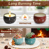 Christmas Candle Set, 6 Pack Candles for Home Scented, Aromatherapy Jar Candle Gifts for Women, Natural Soy Wax Long Lasting Glass Candle Set, Scented Candles for Christmas, Birthday, Thanksgiving Day - Homesidy.com