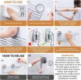LEVERLOC Shower Caddy Suction Cup, 2 Pack Shower Shelves for Inside Shower with Hooks &amp; Soap Holder, NO - Drilling Bathroom Shower Organizer, Rustproof Meatl Shower Holder Storage, Black - Homesidy.com