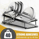 OMAIRA 3 - Pack Shower Caddy with Soap Holder, Adhesive Rustproof No - drill Strudy Loading Inside Shower Organizer Shelves Rack Storage Bathroom Organization for Smooth Wall Glass Tile, Black (Large) - Homesidy.com