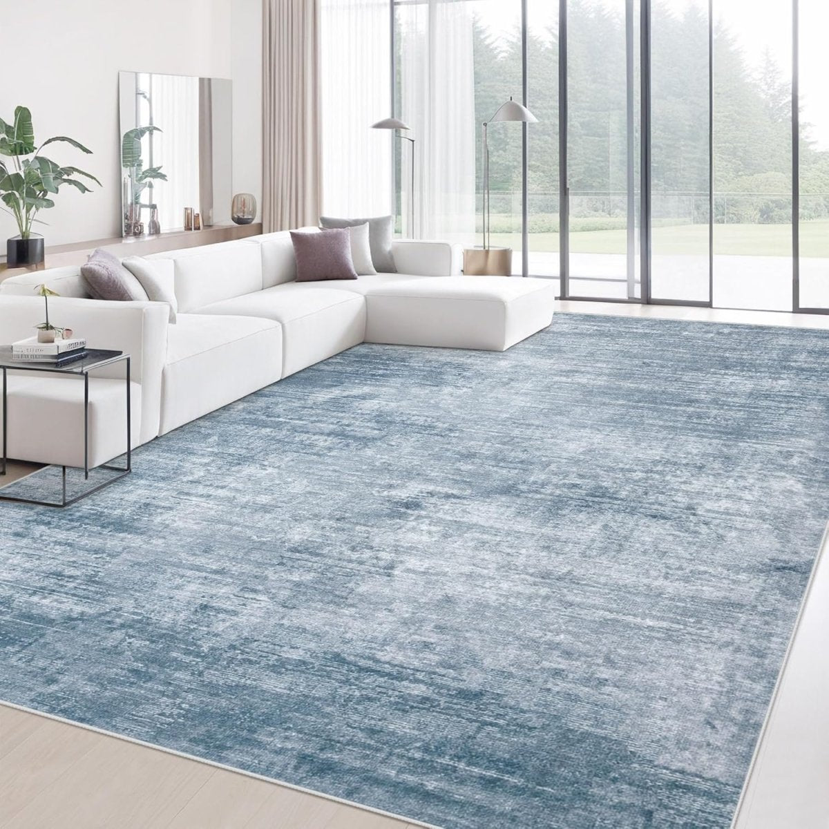 Area Rugs 6x9 Living Room: Washable Rug Modern Abstract Large Rug Soft Non Slip Neutral Rugs Stain Resistant Indoor Carpet for Bedroom Kitchen Dining Room Table Nursery Home Office Rugs(Beige,6x9) - Homesidy.com