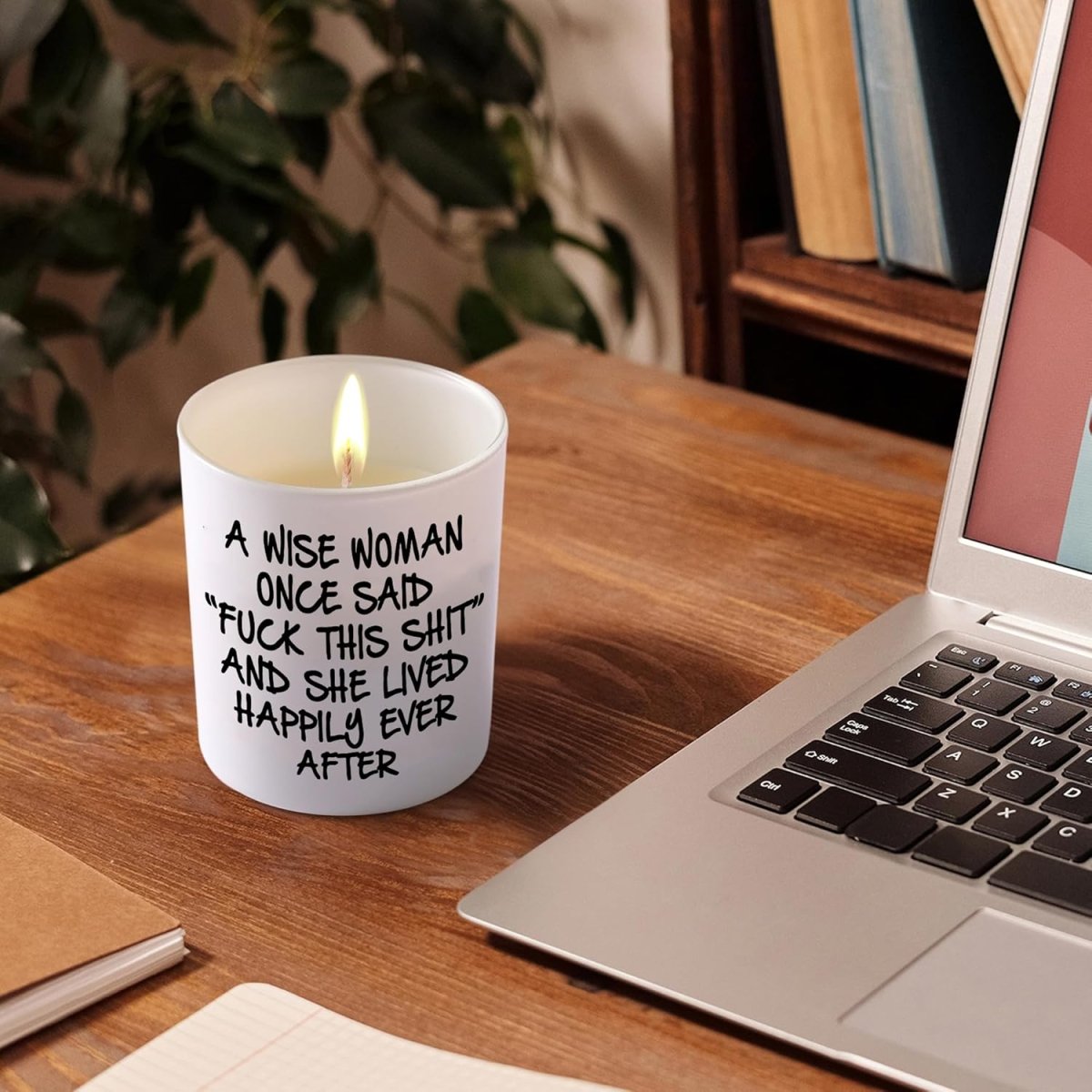Birthday Candles Gifts for Women Funny Unique Sister Best Friend Her Wife Girlfriend Gifts for Mothers Day A Wise Woman Once Said F This Lavender Scented Soy Candle - Homesidy.com
