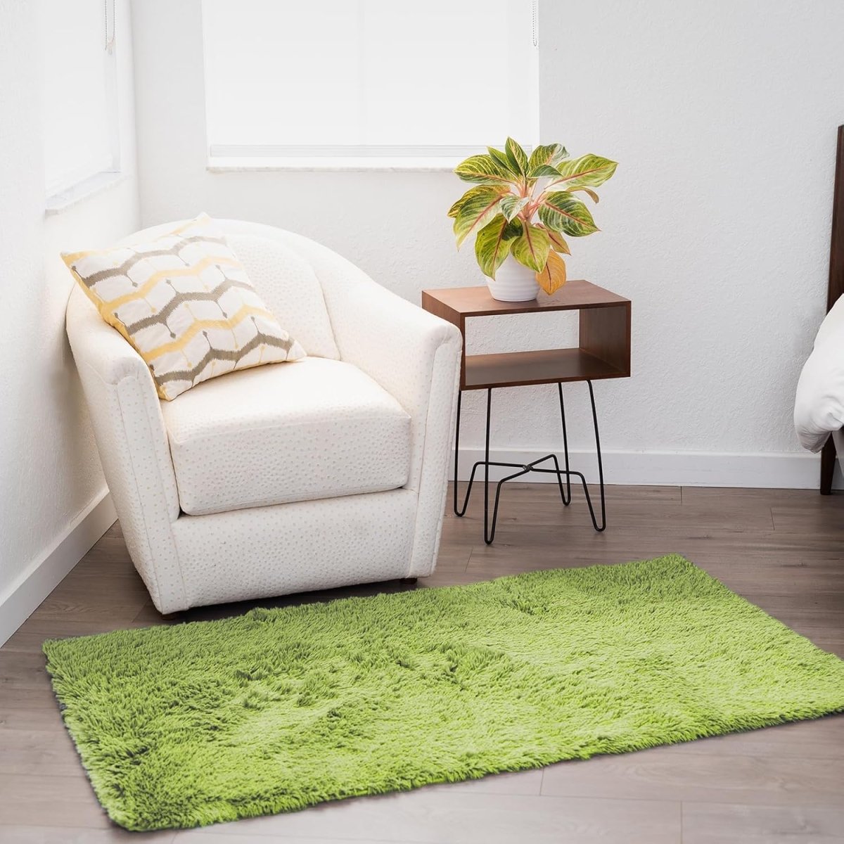 Ophanie Area Rugs for Living Room Bedroom, Upgrade Non - Slip Fluffy Soft Grey Shag Carpet, Indoor Floor Gray 4x6 Fuzzy Shaggy Living Room Plush Rug for Kids Home Dorm Decor Aesthetic - Homesidy.com